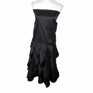 R&M Richards size 8 Black Knee Length Halter Dress